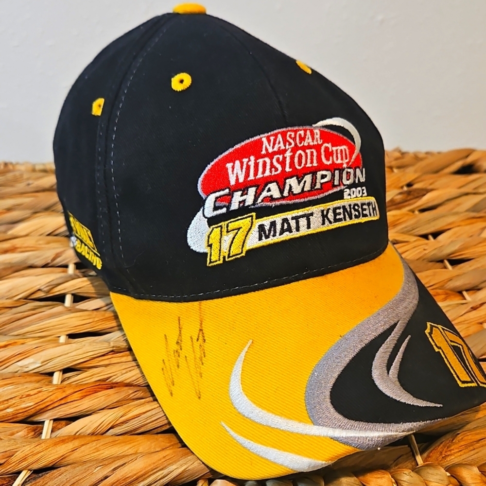 Signed Matt Kenseth #17 2003 Nascar Winston Cup Championship Hat Baseball Cap
